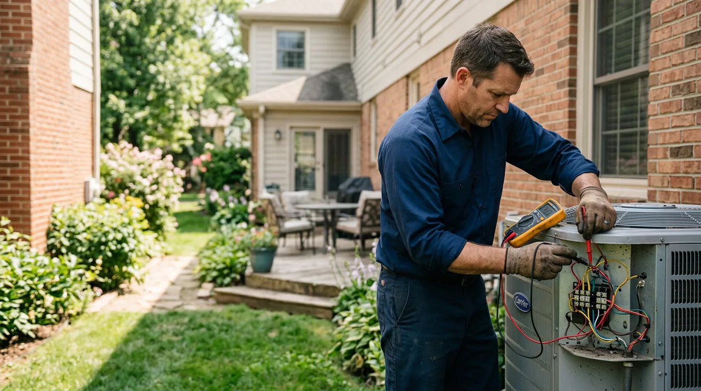 HVAC technician working near Big Bear City, CA